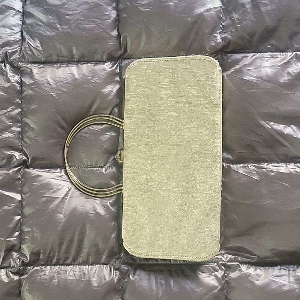 Evening bag shimmery gold tone vintage 60s